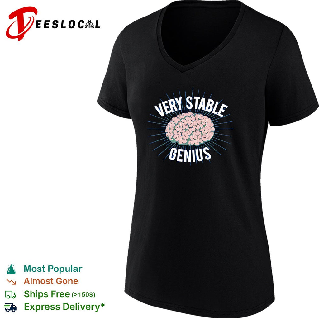 Very stable genius pink brain shirt
