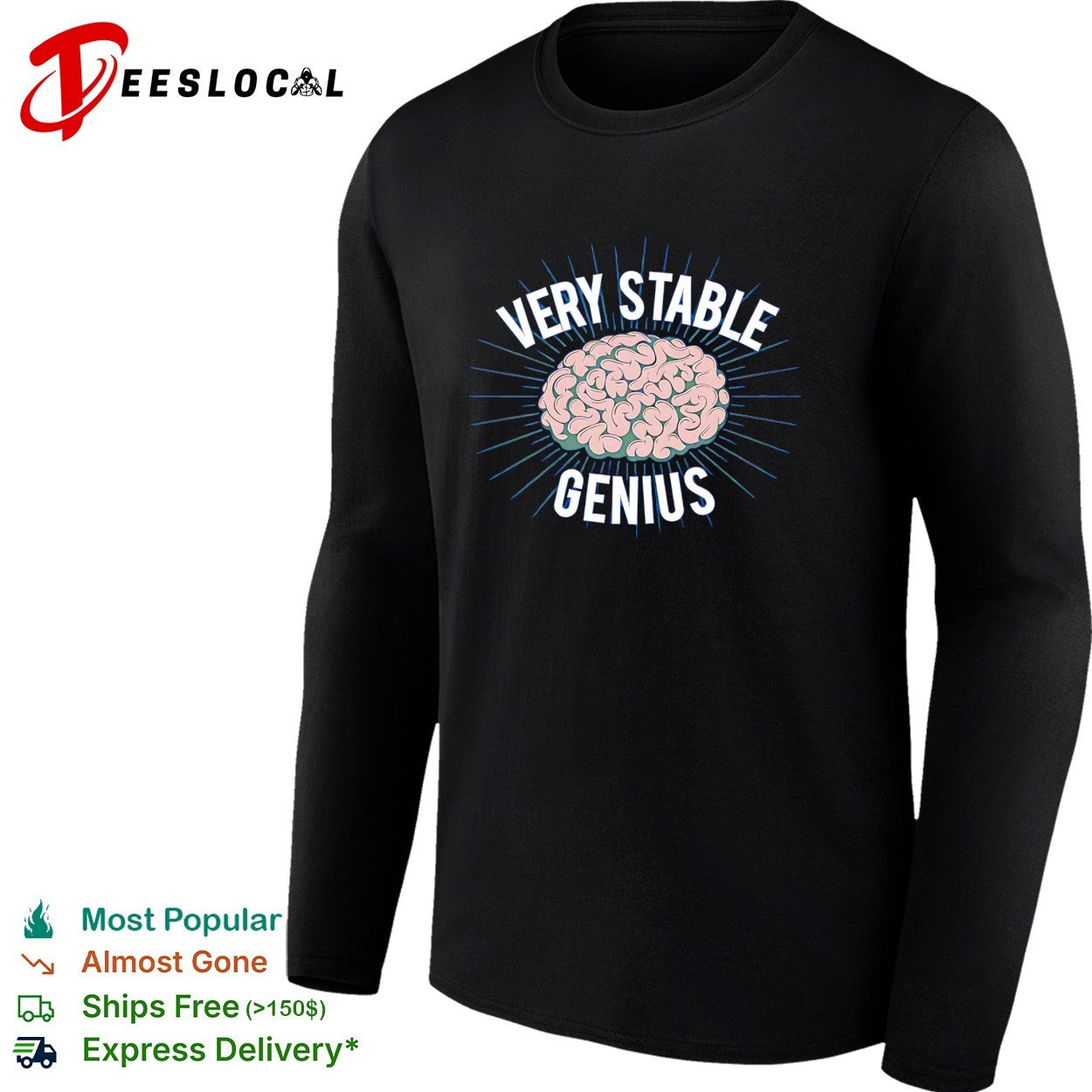Very stable genius pink brain shirt