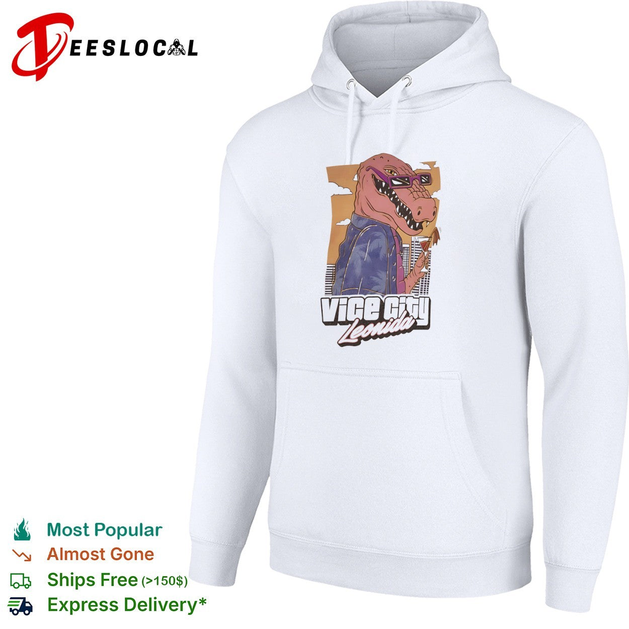 Vice City Leonida crocodile tropical style shirt