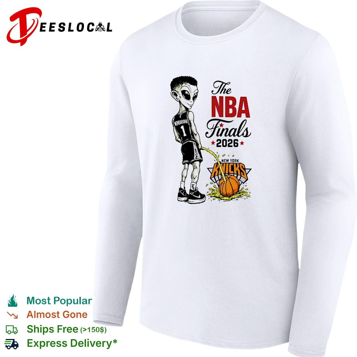 Victor Wembanyama Peeing On Alien Cartoon Anti Knicks Finals 2026 shirt