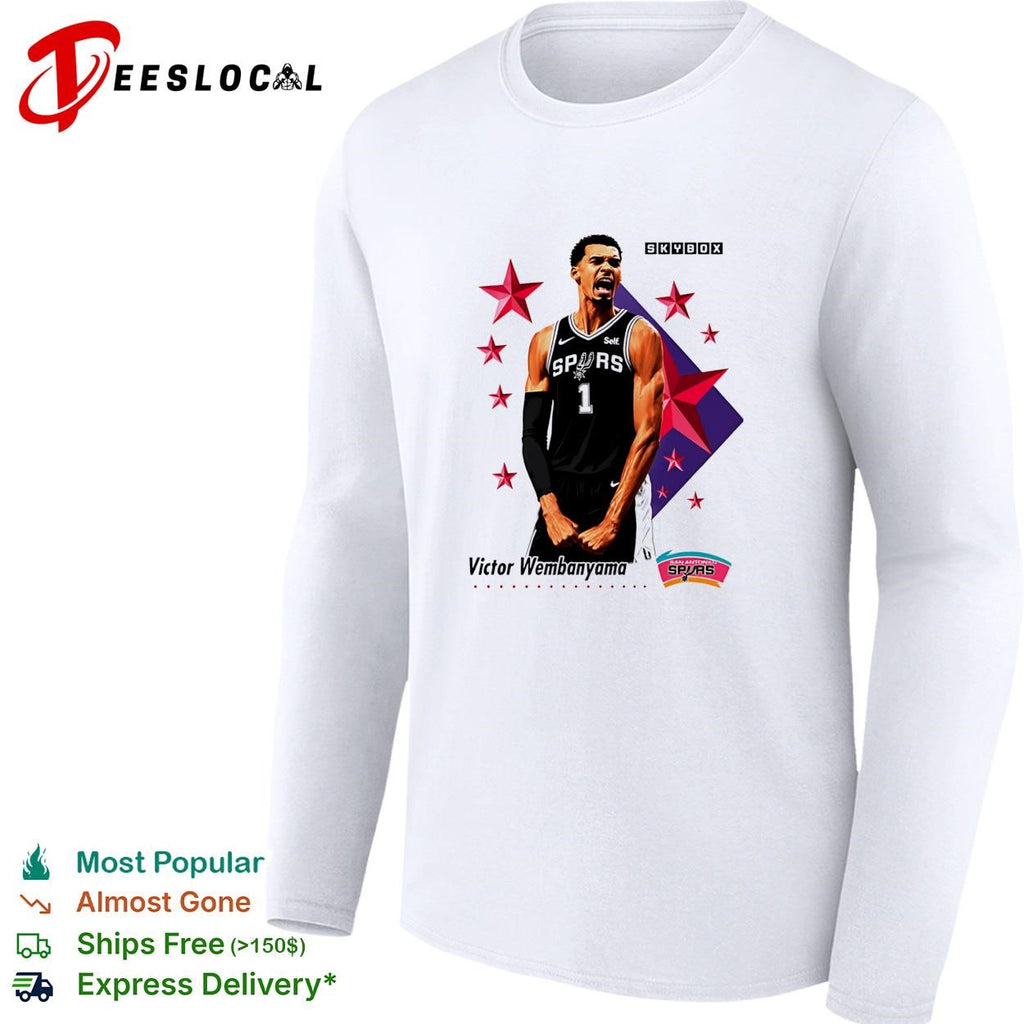 Victor Wembanyama San Antonio Spurs Skybox Vintage Retro Basketball shirt