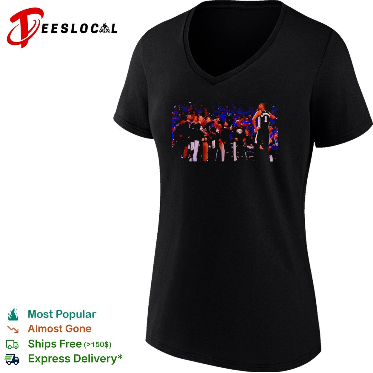 Victor Wembanyama San Antonio Spurs bench reaction go shirt