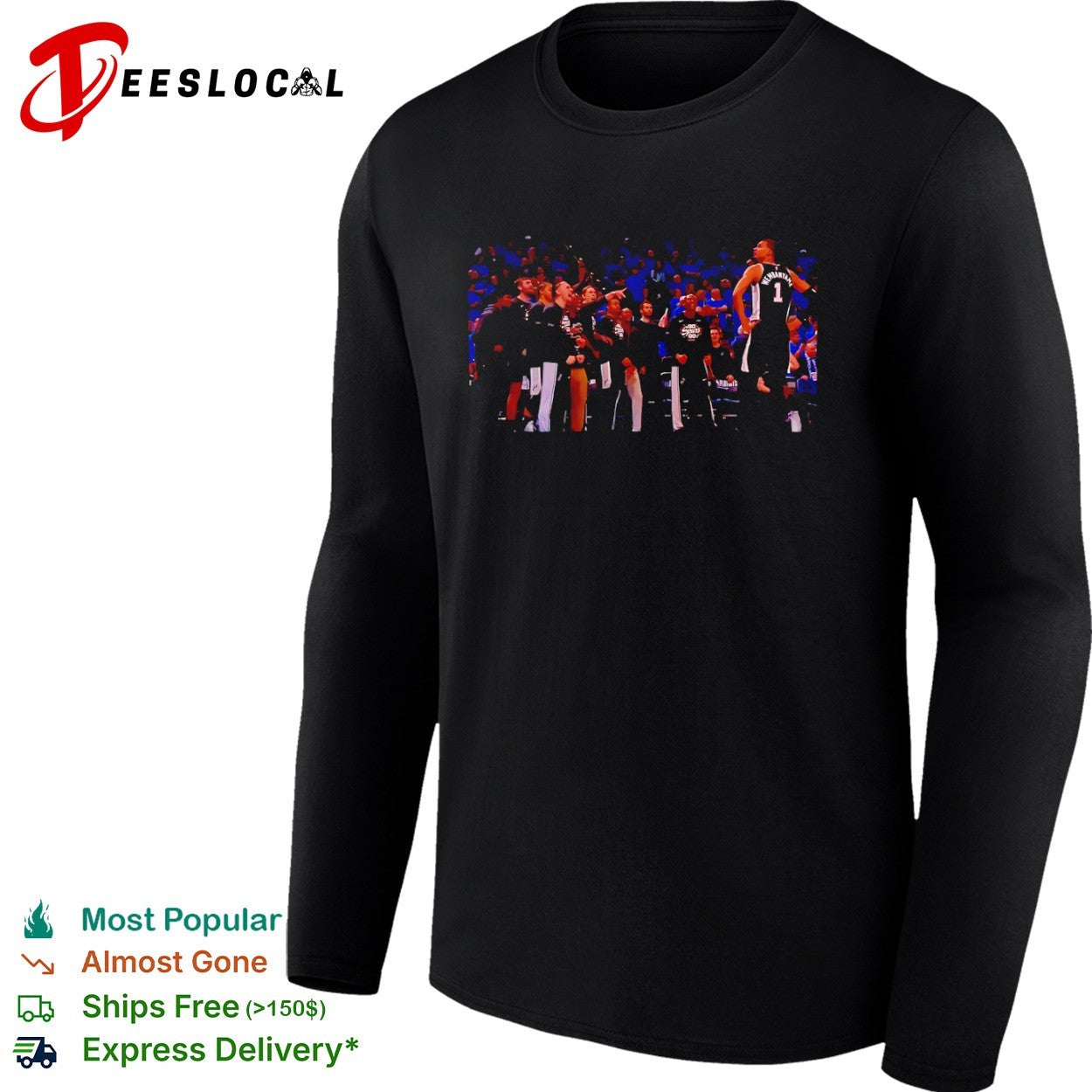 Victor Wembanyama San Antonio Spurs bench reaction go shirt