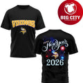 Vikings Happy New Year 2026 Two Sided Shirt