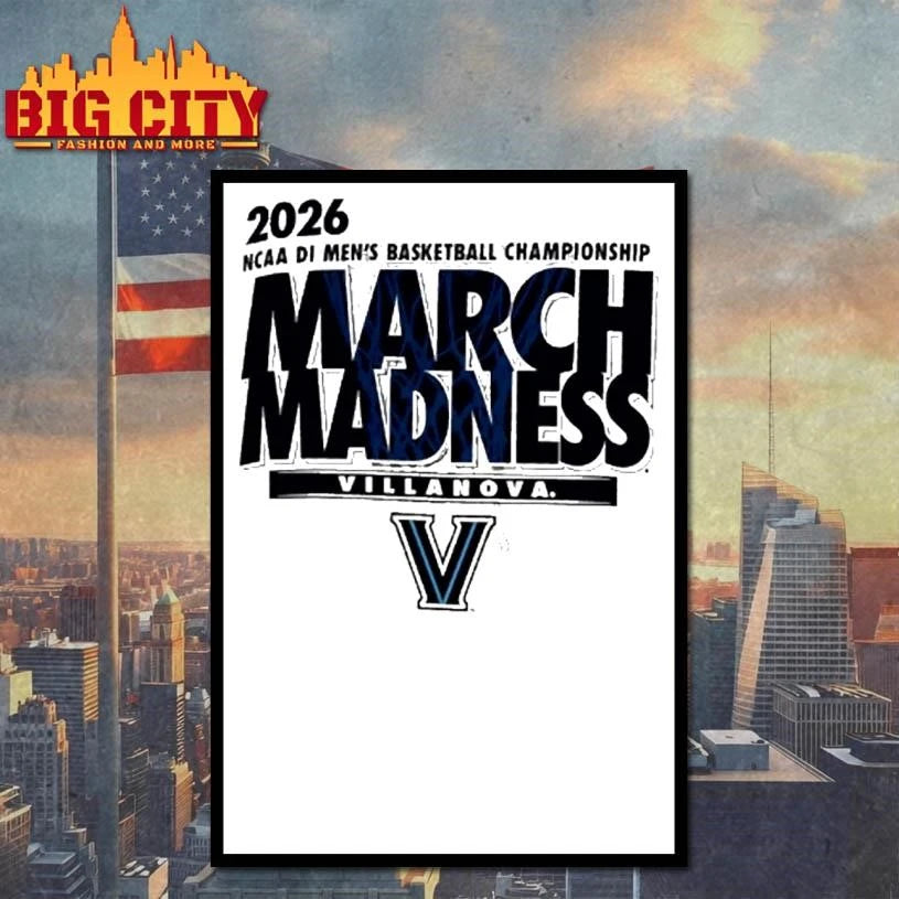 Villanova Wildcats Ncaa Di Mens Basketball Championship March Madness 2026 Shirt