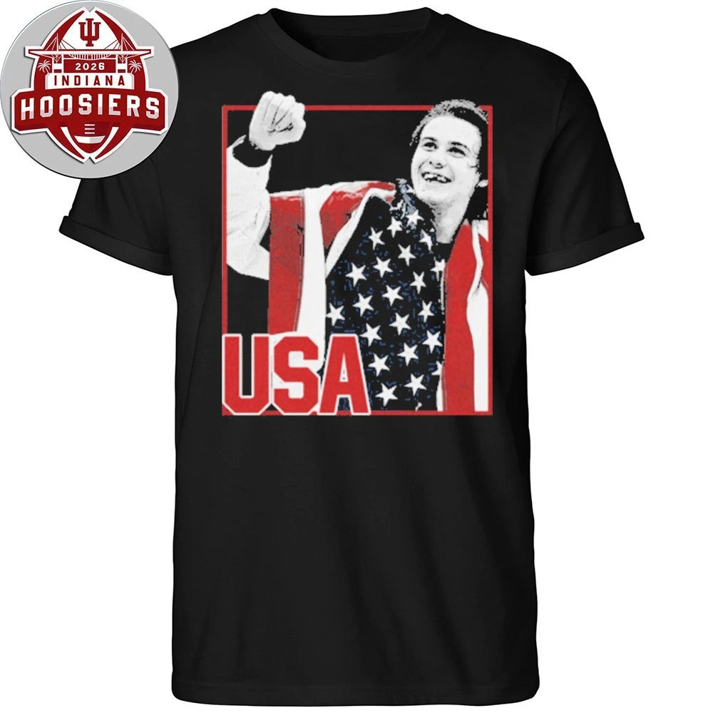Vintage Jack Hughes Golden Goal USA Flag 2026 Shirt