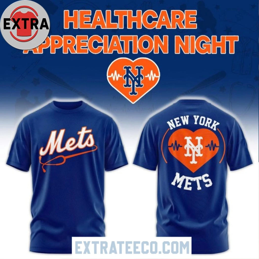 Vintage Style New York Mets Healthcare Appreciation Night 2026 Blue Hoodie Shirt