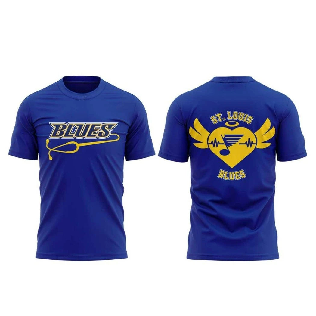 Vintage Style St. Louis Blues x Healthcare Night 2026 Thank You Hoodie Shirts