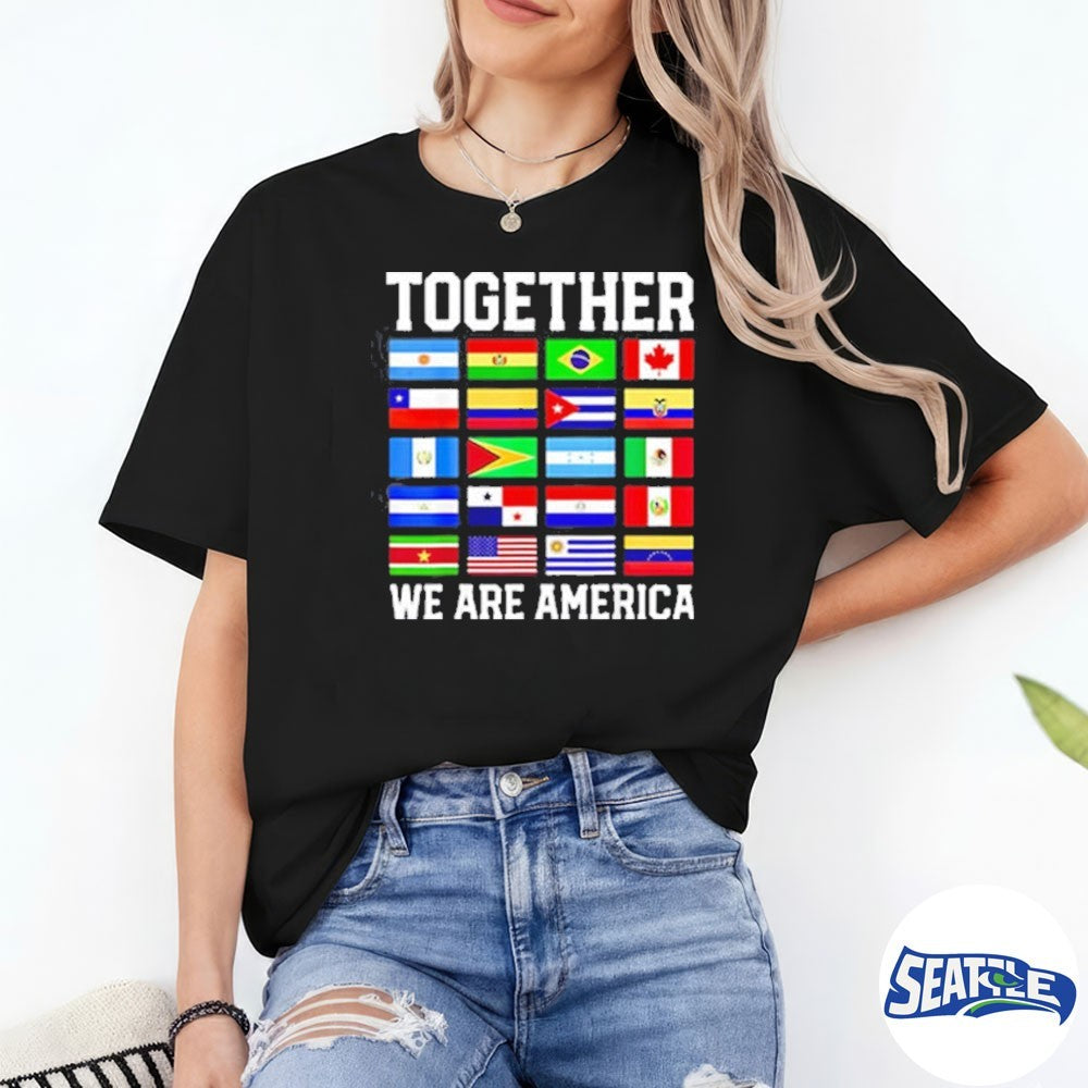 Vintage Together We Are America All Flags shirt