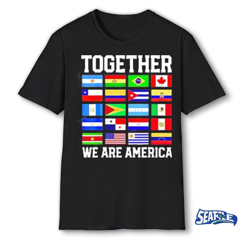 Vintage Together We Are America All Flags shirt