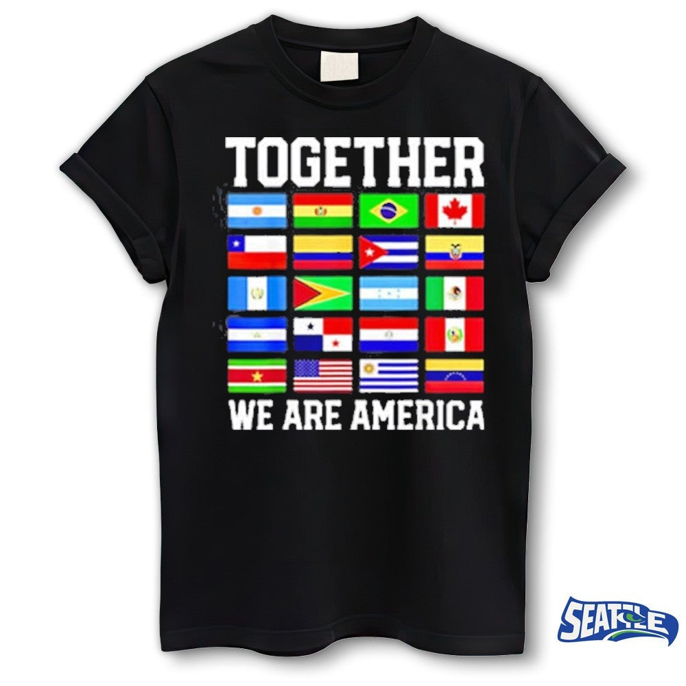 Vintage Together We Are America All Flags shirt
