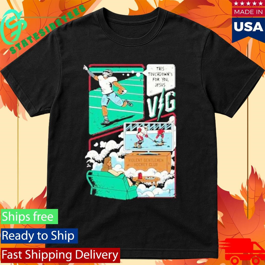 Violent Gentlemen Jesus Watches Hockey Shirt