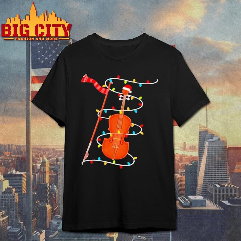 Violin Christmas Lights Stylish Shirt