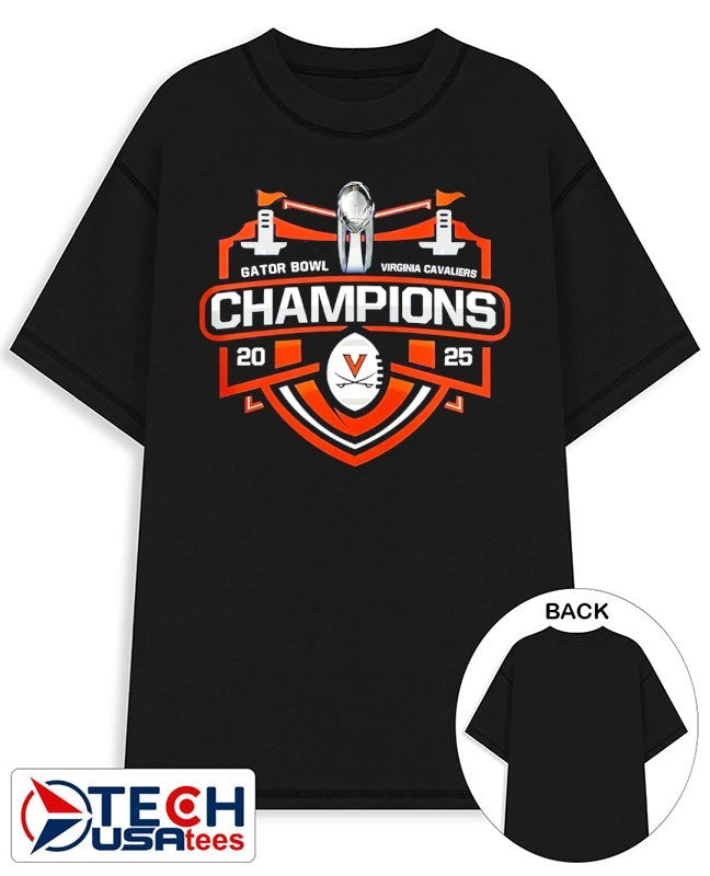 Virginia Cavaliers 2025 Gator Bowl Champions logo shirt
