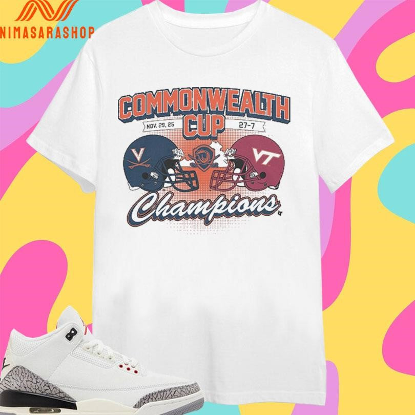 Virginia Cavaliers Commonwealth Cup Champions Winner Nov 29 2025 27-27 Shirts