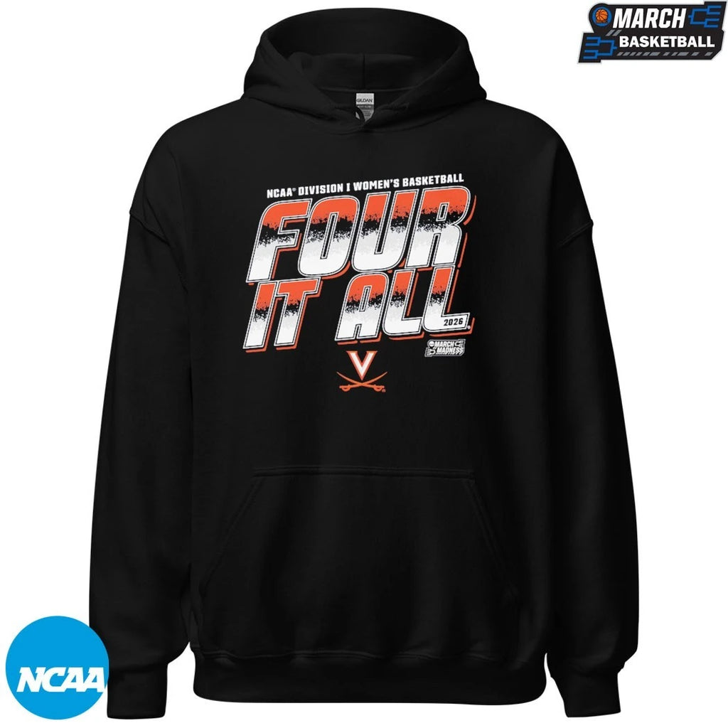Virginia Cavaliers Four It All NCAA Women’s Basketball March Madness 2026 T-shirts