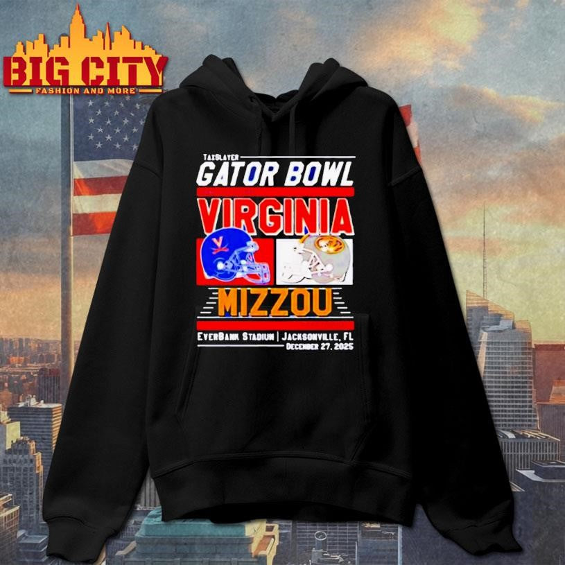 Virginia Cavaliers Vs Missouri Tigers 2025 Gator Bowl Helmet Shirt