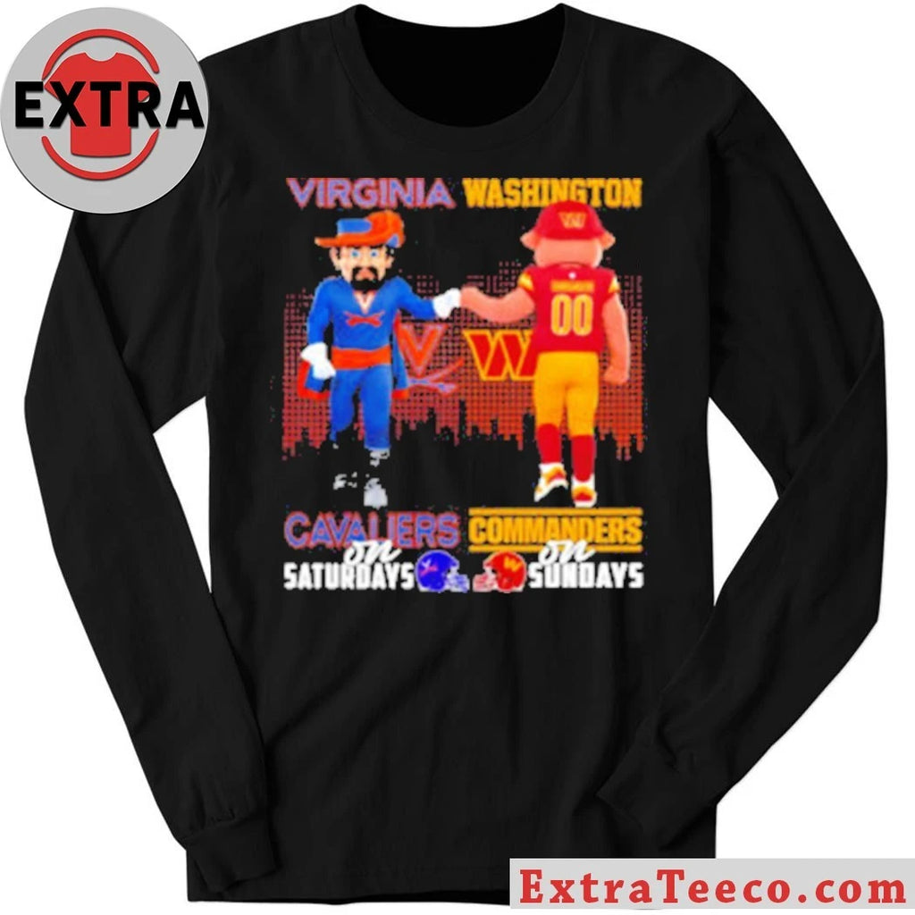 Virginia Cavaliers on Saturdays x Washington Commanders on Sundays Mascot city and logo shirt