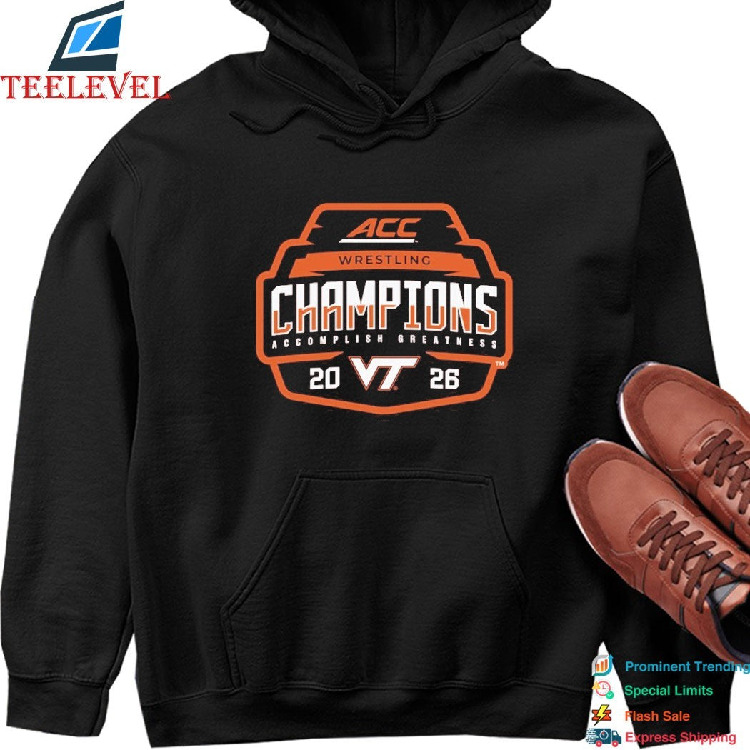 Virginia Tech Hokies 2026 ACC Men’s Wrestling Tournament Champions T-Shirts