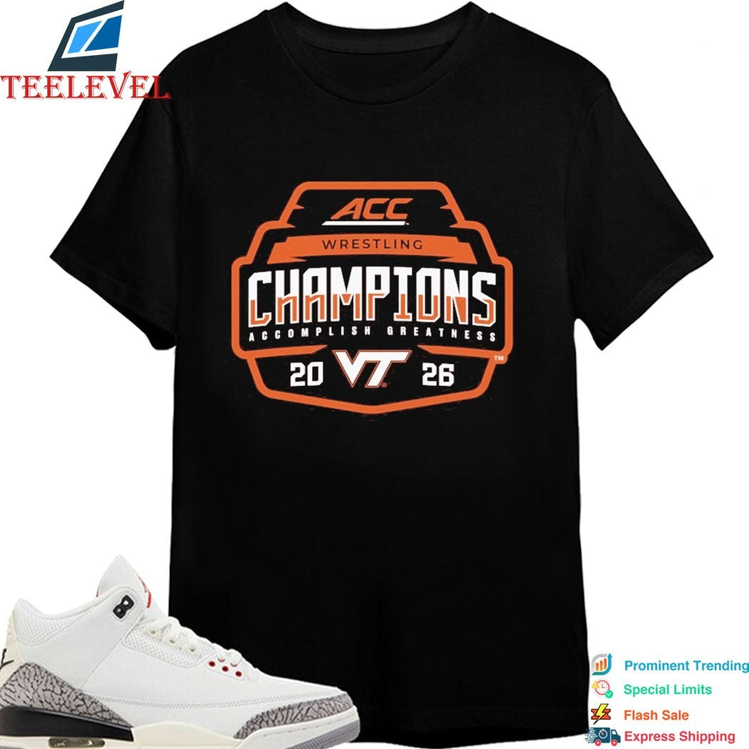 Virginia Tech Hokies 2026 ACC Men’s Wrestling Tournament Champions T-Shirts