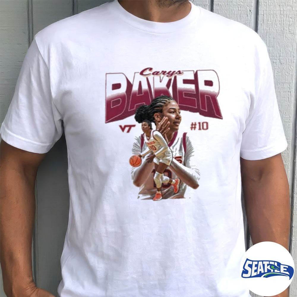 Virginia Tech Hokies Carys Baker Who Wears Jersey 10 shirt