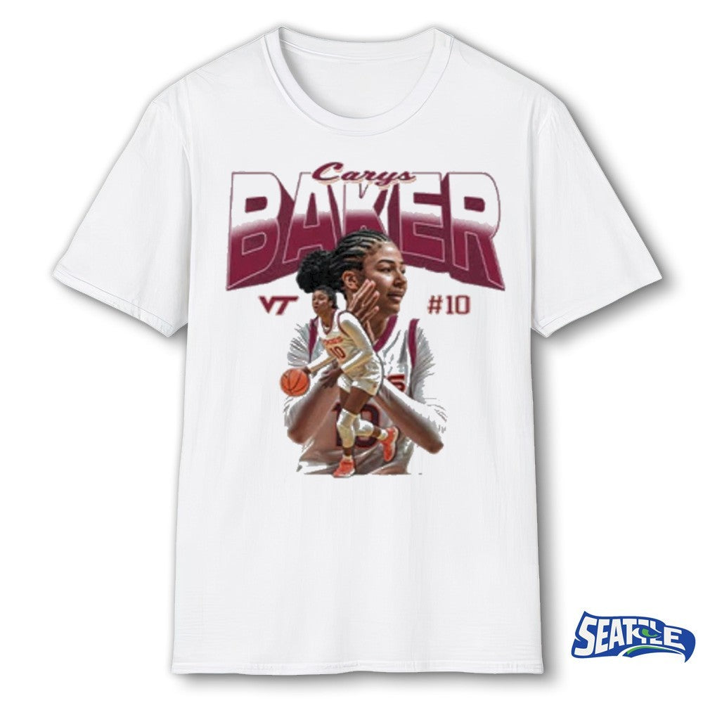 Virginia Tech Hokies Carys Baker Who Wears Jersey 10 shirt