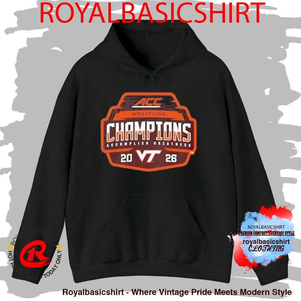 Virginia Tech Hokies Champions 2026 ACC Men’s Wrestling Tournament Logo Shirt