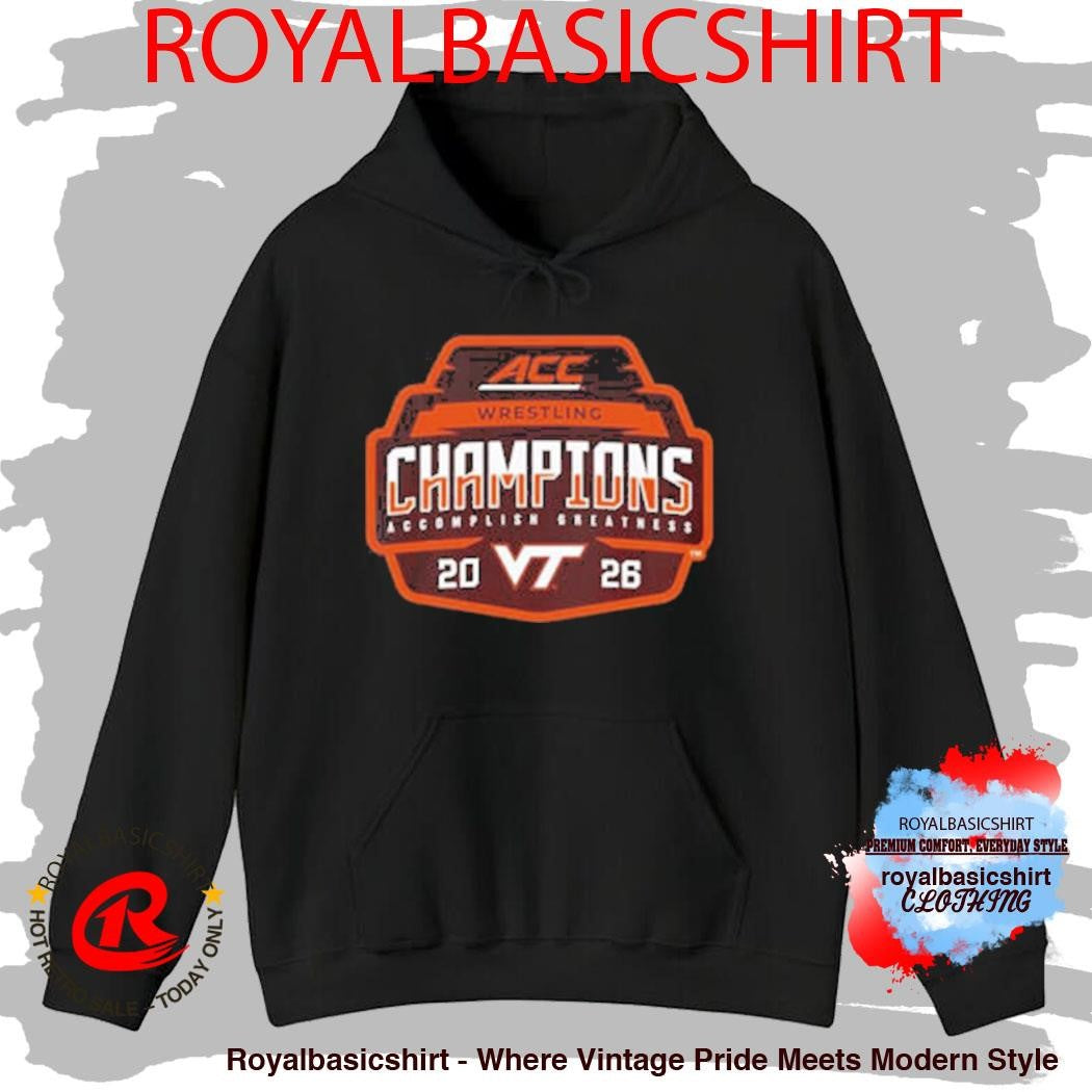 Virginia Tech Hokies Champions 2026 ACC Men’s Wrestling Tournament Logo Shirt