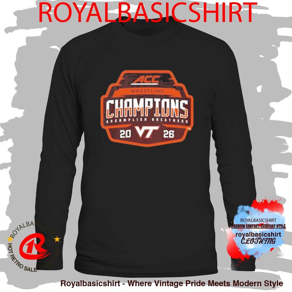 Virginia Tech Hokies Champions 2026 ACC Men’s Wrestling Tournament Logo Shirt