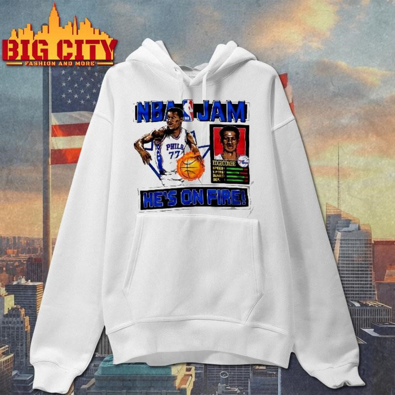 Vj Edgecombe Philadelphia 76ers Nba Jam Hes On Fire Shirt
