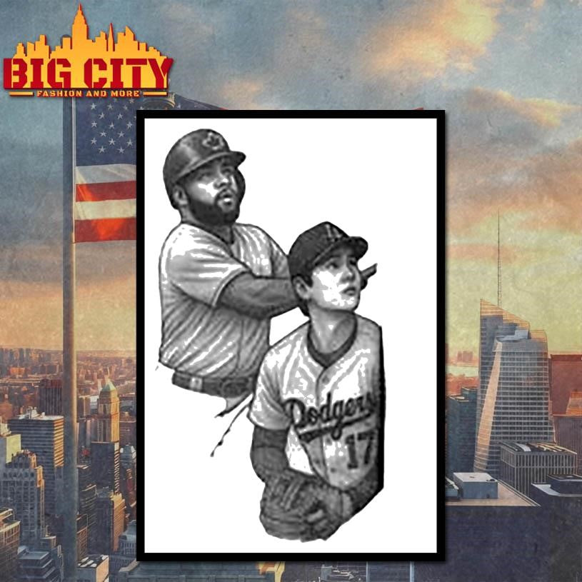 Vladdy Guerrero Jr. X Shohei Ohtani photo art World Series baseball match iconic moment shirt