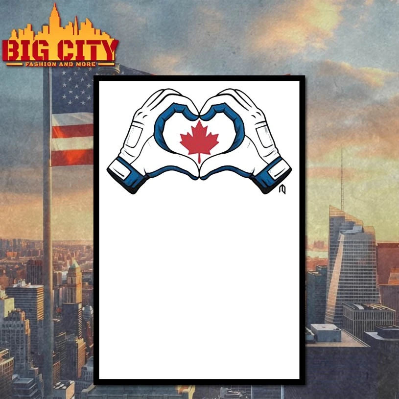 Vladdy Wearing Canada Heart Hands Shirt