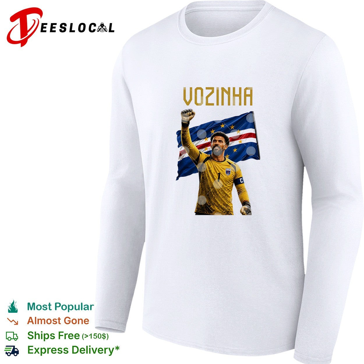 Vozinha Cape Verde National Football Team No 1 shirt