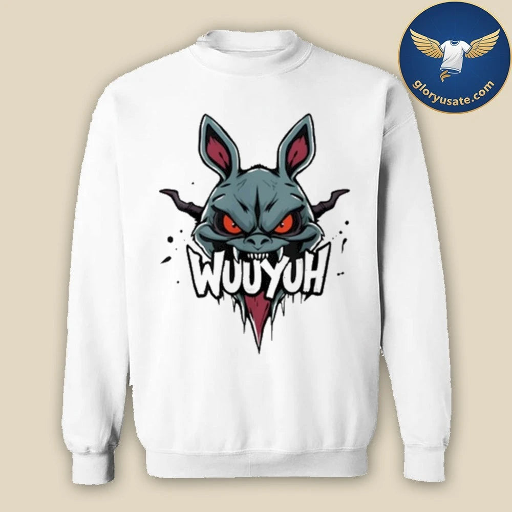 WUUYUH Bat Face T-Shirt