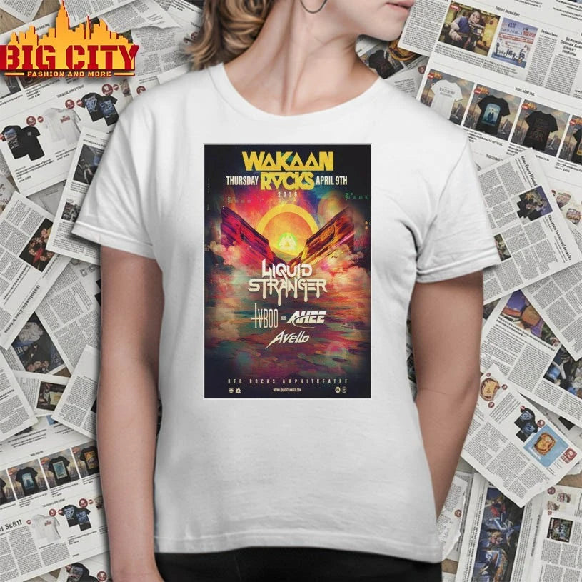 Wakaan Rocks Red Rocks Show April 09 2026 Poster shirt