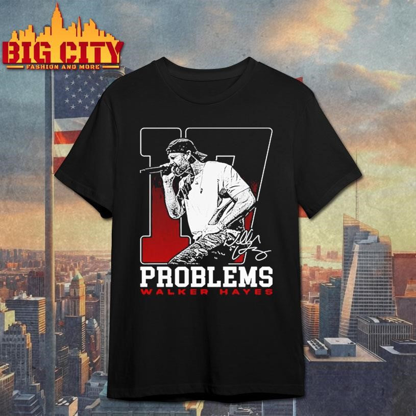 Walker Hayes 2025 Problems Singed signature shirt