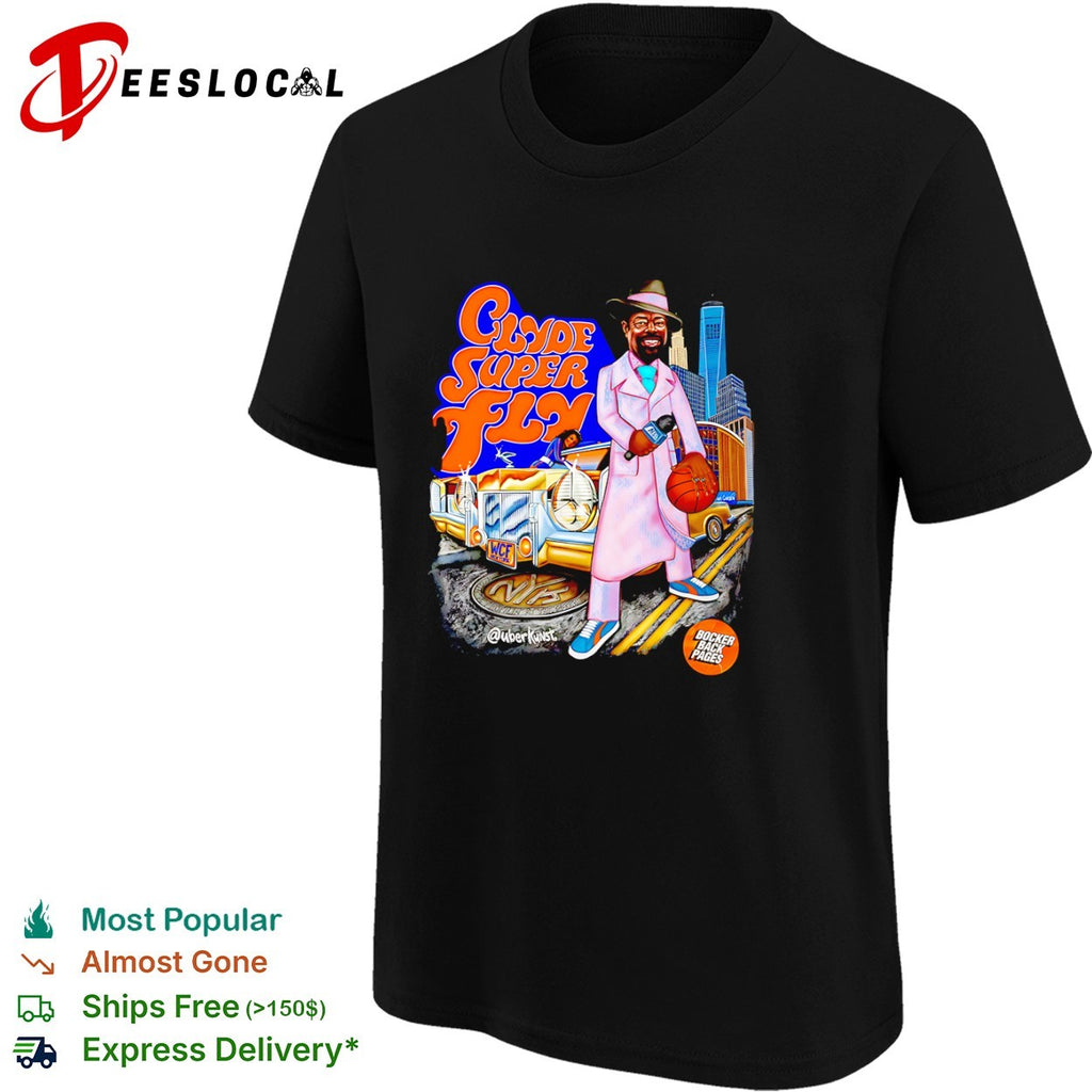 Walt Clyde Frazier New York Knicks Super Fly Clyde shirt