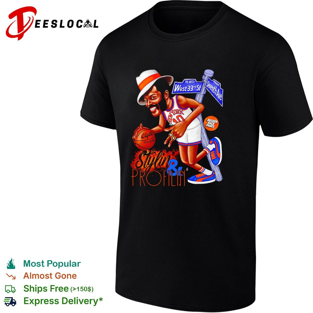 Walt Frazier New York Knicks Stylin and Profilin West shirt