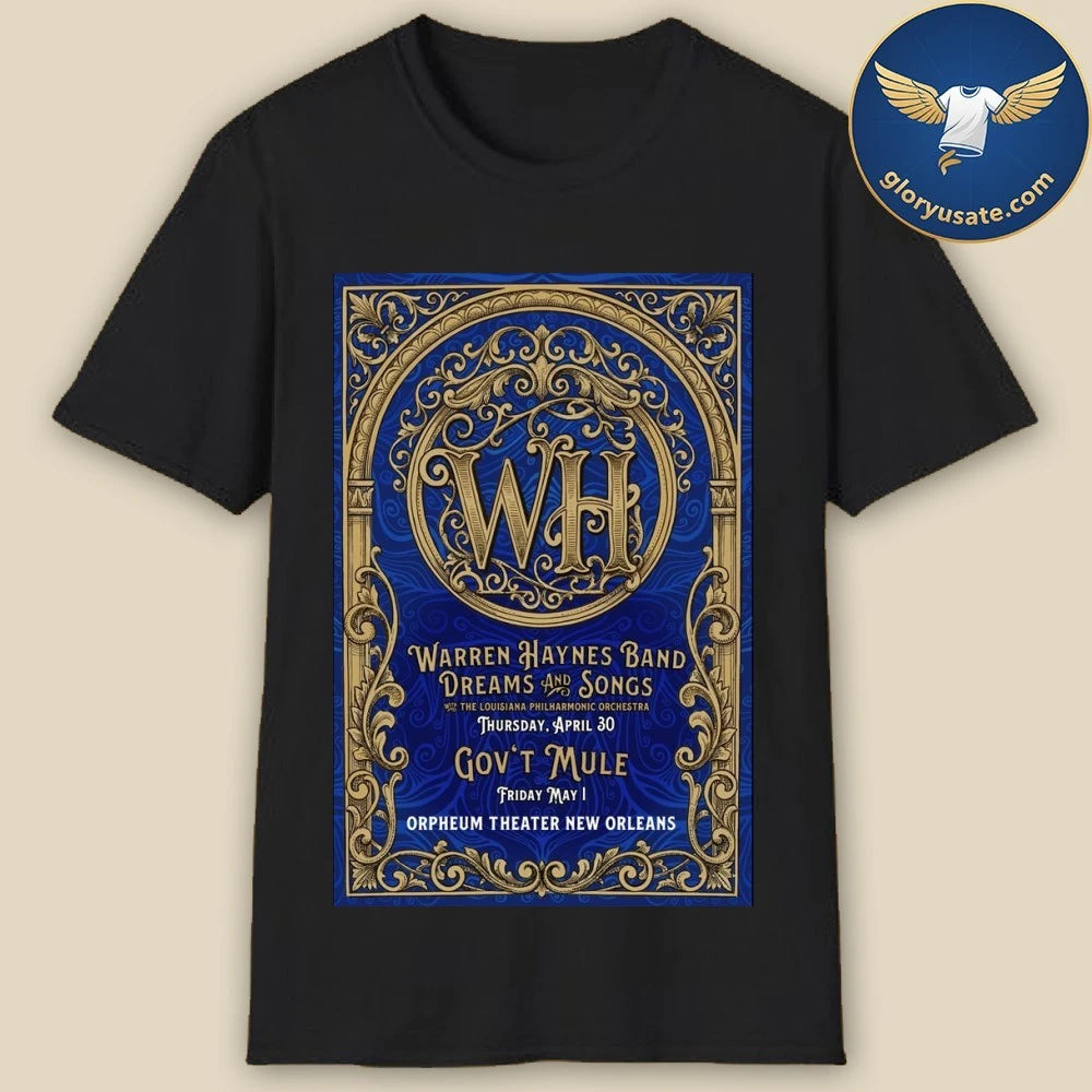Warren Haynes May 1 2026 Orpheum Theater New Orleans LA Poster Shirt