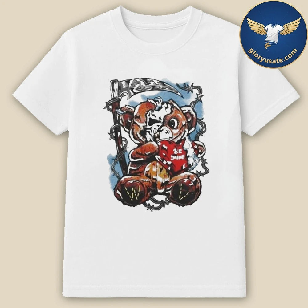 Warren Lotas Be Mine Teddy Grim Reaper Shirt