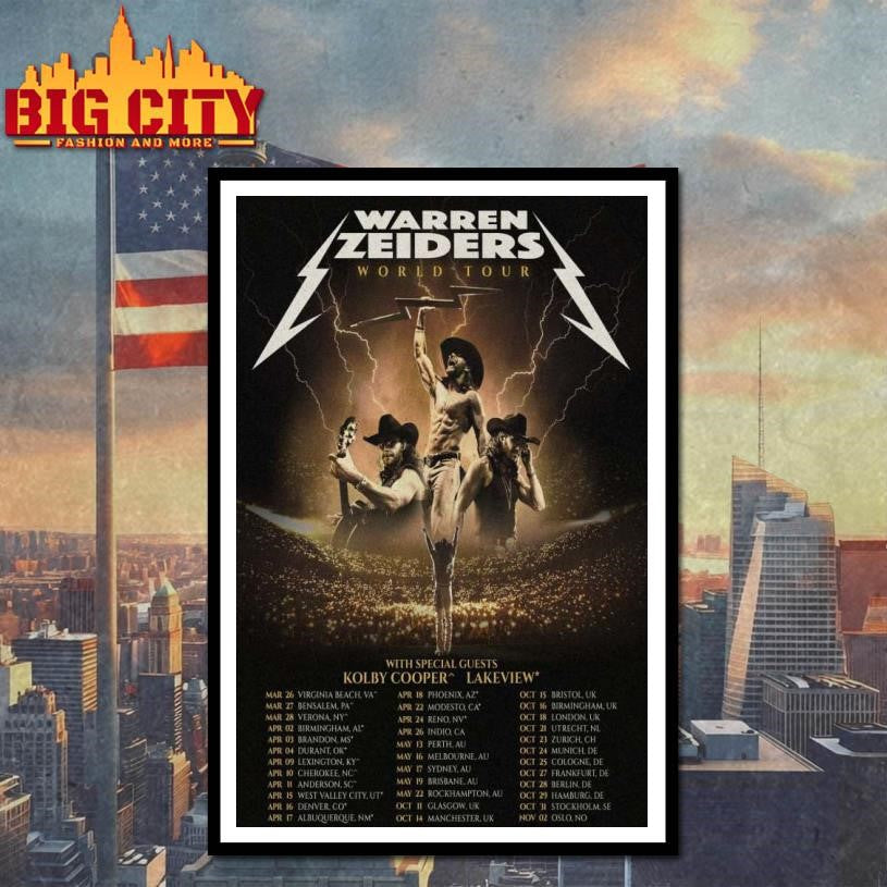 Warren Zeiders World Tour 2025-2026 Poster shirt