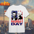Washington And Lincoln Usa Flag Presidents Day Retro Tribute Shirt