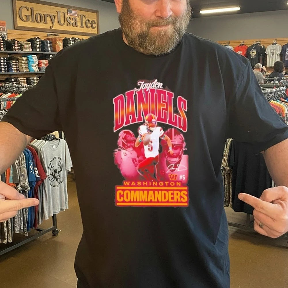 Washington Commanders Jayden Daniels Triple Pic Shirt
