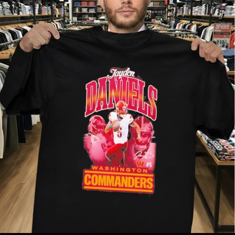 Washington Commanders Jayden Daniels Triple Pic Shirt