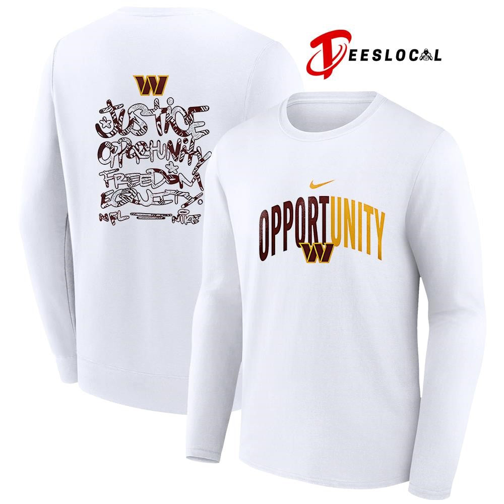 Washington Commanders justice opportunity freedom equity shirt