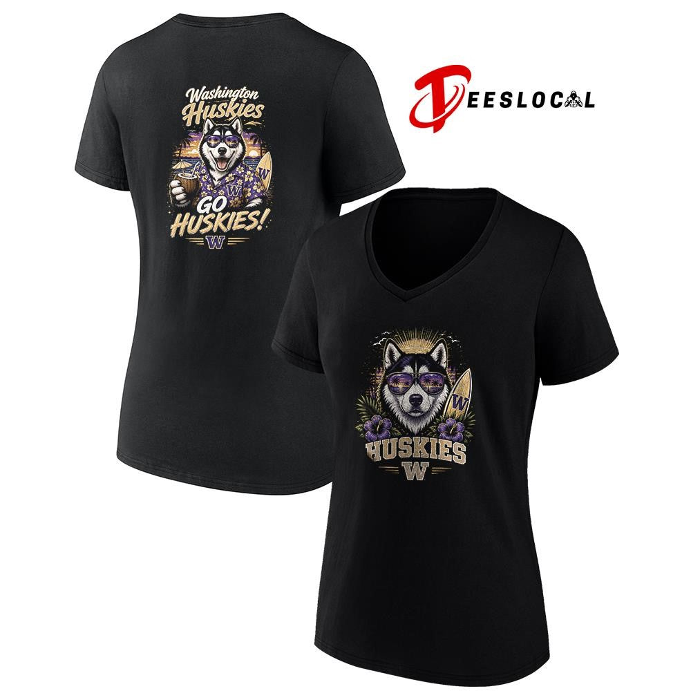 Washington Huskies NCAA Tropical mascot shirt
