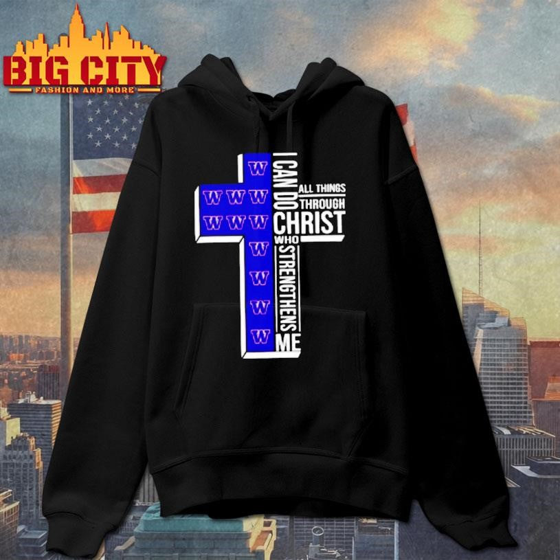 Washington Huskies Womens Basketball I Can All Things Do Through Christ Who Strengthens Me Shirt