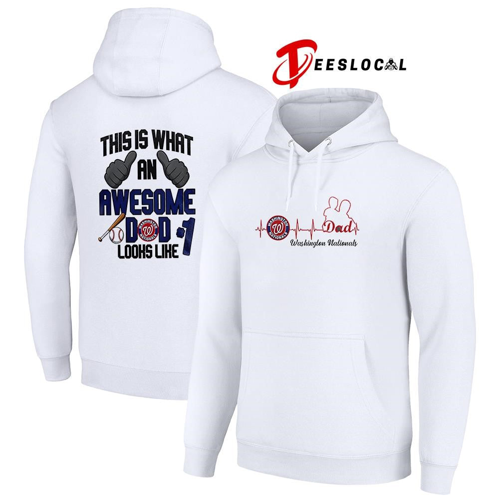 Washington Nationals Father Day this is what an awesome dad looks like shirt