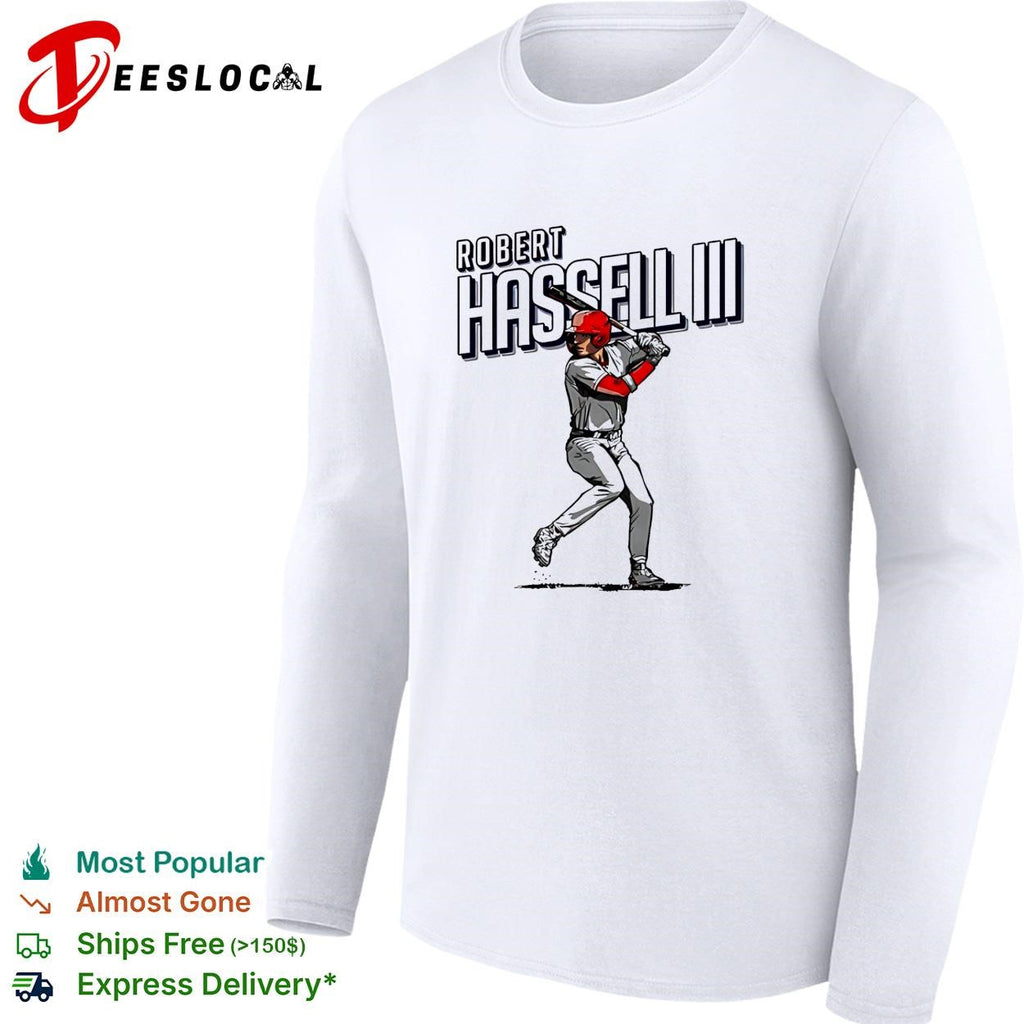 Washington Nationals baseball Robert Hassell III player art print shirt