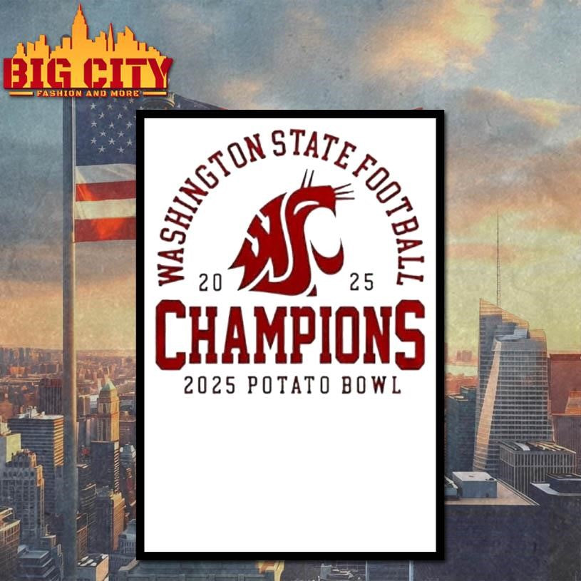 Washington State Football 2025 Potato Bowl Champions Shirt